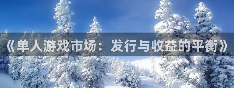 bbin视讯子的所有小说：《单人游戏市场：发行与收益的平衡》