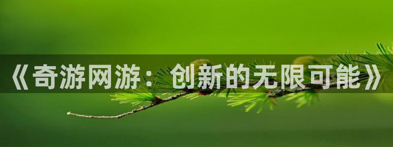 bbin视讯官网注册登录官网：《奇游网游：创新的无限可能》